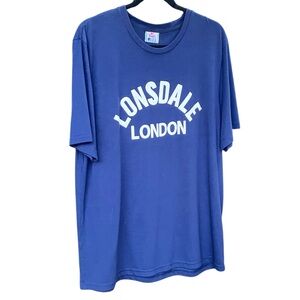 London “LONSDALE” Men's Navy Tee, Size